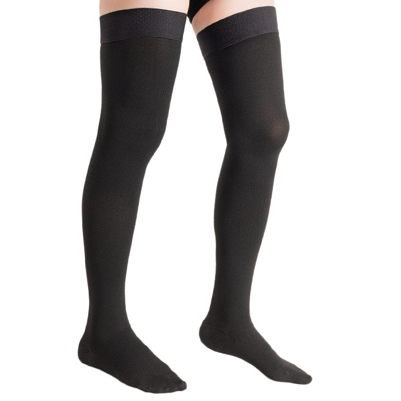 MX Care Compression Stockings 20-30mmHg Socks for Swelling & Tired Legs, Travel Support Closed-toe Style Thigh Length for Men & Women Speed-up Circulation & Recovery, Reduces Varicose Veins
