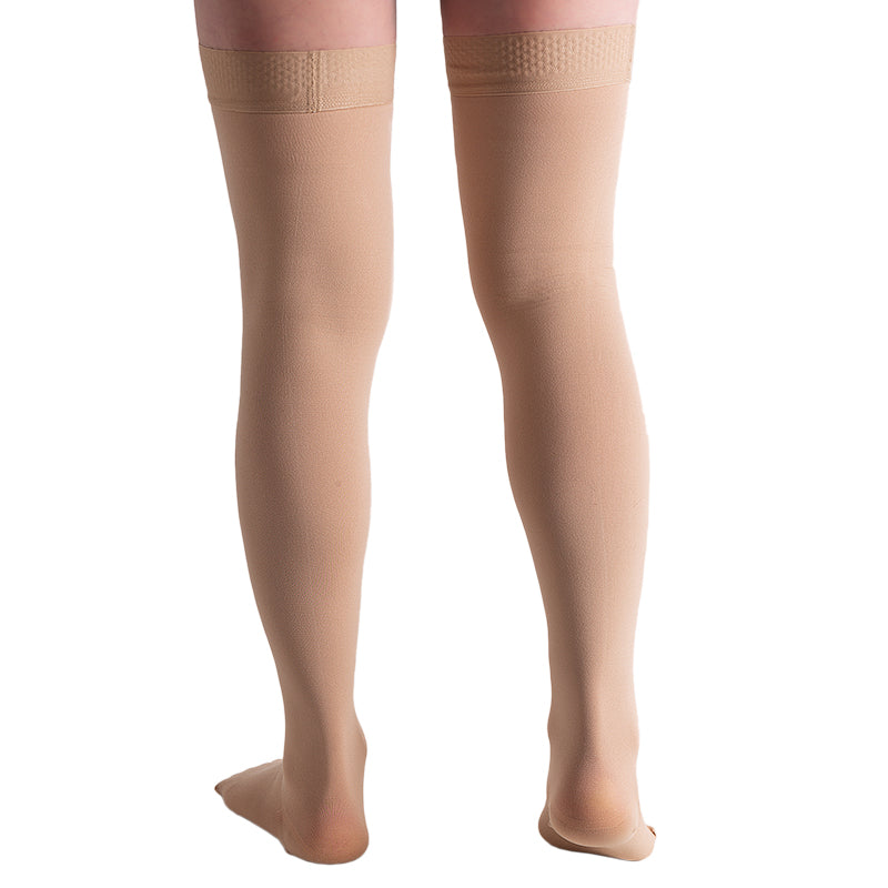 MX Care Compression Stockings 20-30mmHg Socks for Swelling & Tired Legs, Travel Support Closed-toe Style Thigh Length for Men & Women Speed-up Circulation & Recovery, Reduces Varicose Veins