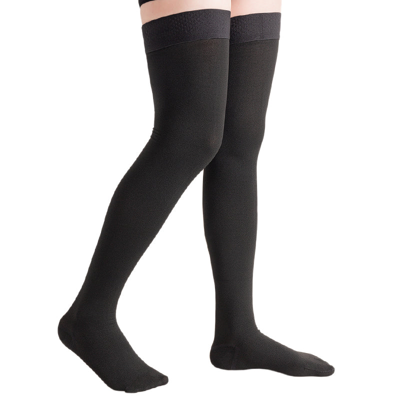 MX Care Compression Stockings 20-30mmHg Socks for Swelling & Tired Legs, Travel Support Closed-toe Style Thigh Length for Men & Women Speed-up Circulation & Recovery, Reduces Varicose Veins