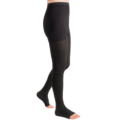 MX Care Compression Stockings 20-30mmHg Leggings for Swelling & Tired Legs, Travel Support Open-toe Style Pantyhose Waist length for Women Speed-up Circulation & Recovery, Reduces Varicose Veins