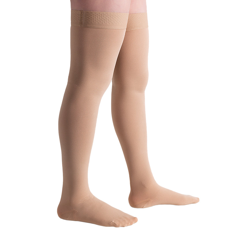MX Care Compression Stockings 20-30mmHg Socks for Swelling & Tired Legs, Travel Support Closed-toe Style Thigh Length for Men & Women Speed-up Circulation & Recovery, Reduces Varicose Veins