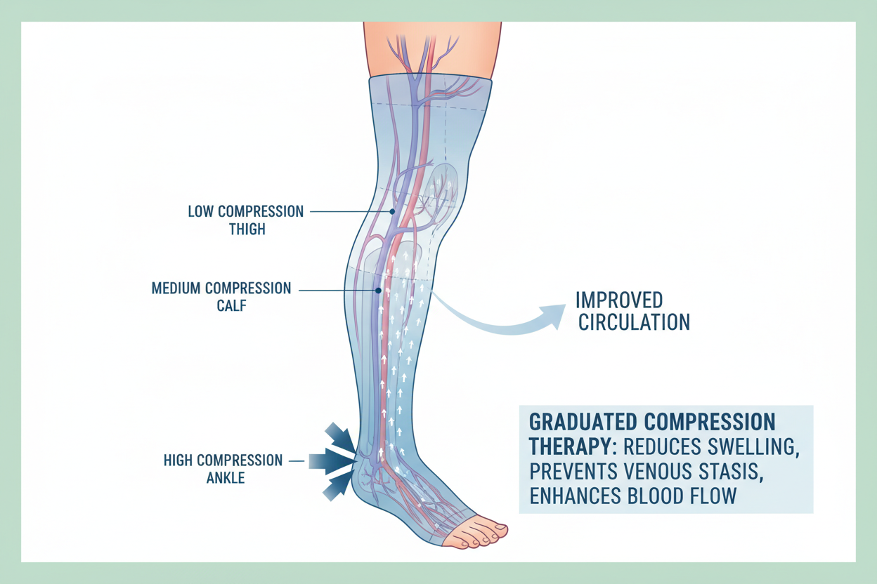 Generate an Image as per the title "Understanding Compression Therapy"
