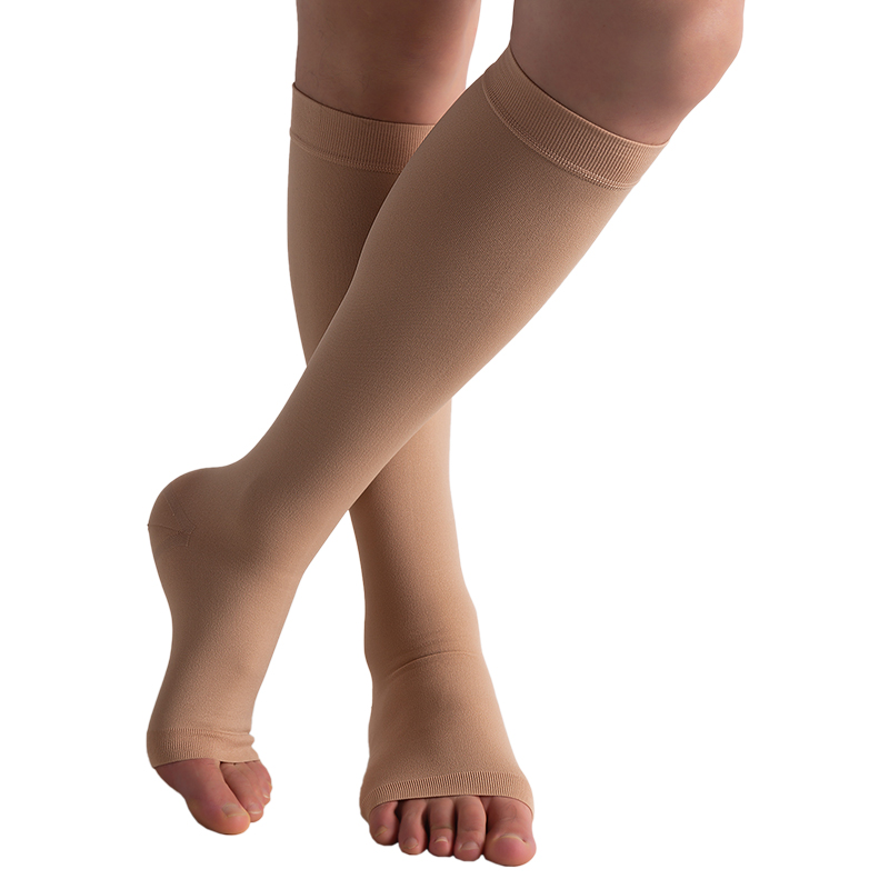 Compression Stocking Knee High – Open Toe Style